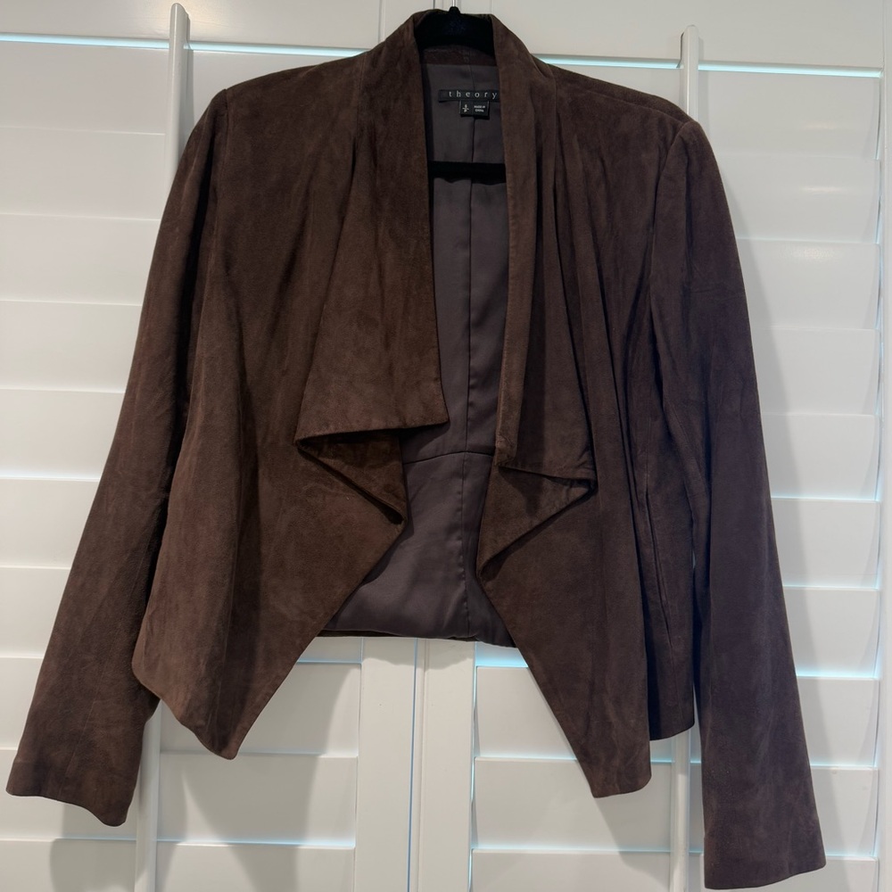 THEORY lamb leather suede women’s jacket